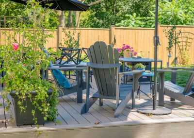 Completed Deck with Adirondack Chair